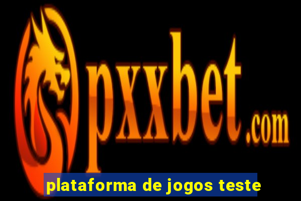 plataforma de jogos teste