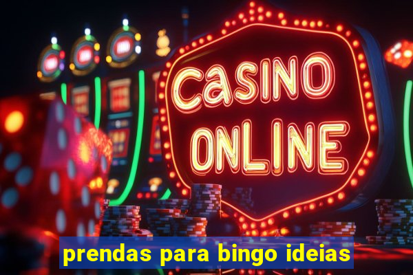 prendas para bingo ideias