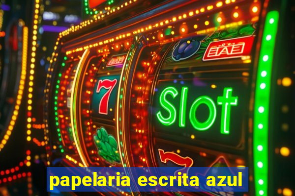 papelaria escrita azul