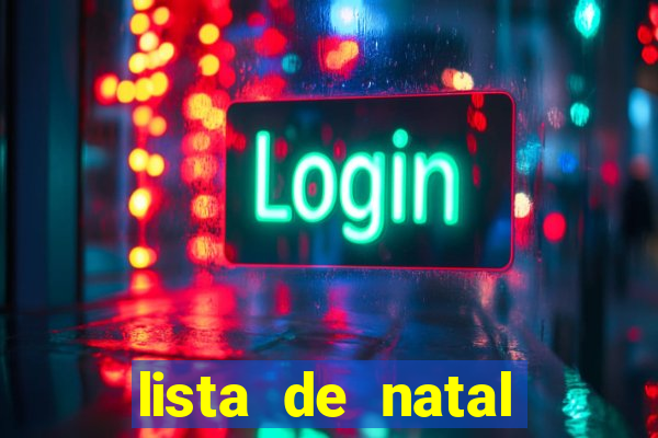 lista de natal para imprimir