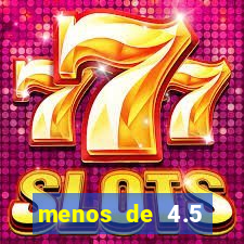 menos de 4.5 escanteios o que significa