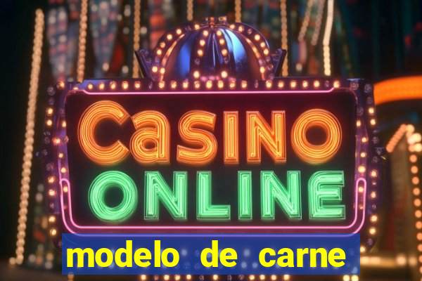 modelo de carne para pagamento