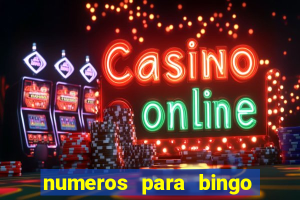 numeros para bingo de 1 a 90