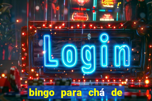 bingo para chá de bebê para imprimir grátis